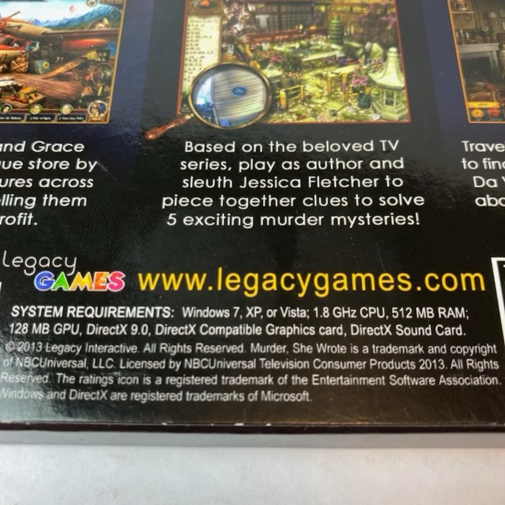 Legacy 2013 Seek And Find Mysteries 2 PC CD-ROM Hidden Objects Game 3 Games In 1
